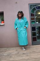 מעיל טרנץ' תכלת ארוך Trench Coat מידה XL/XXL