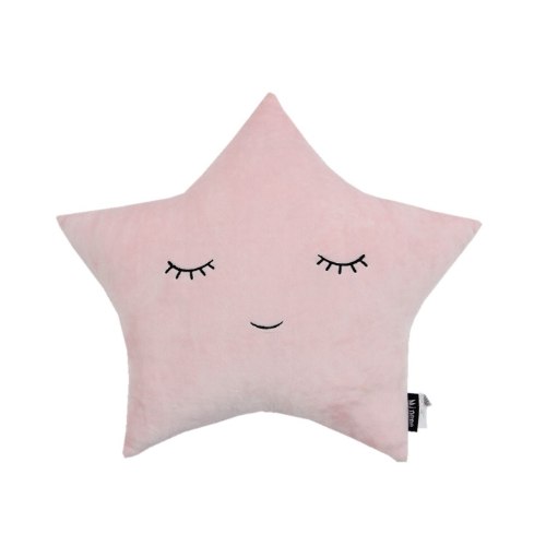 כרית קטיפה כוכב ורוד בהיר