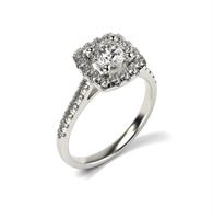 טבעת אירוסין יוקרתית זהב 14 קראט מרובעת מלאת נוכחות