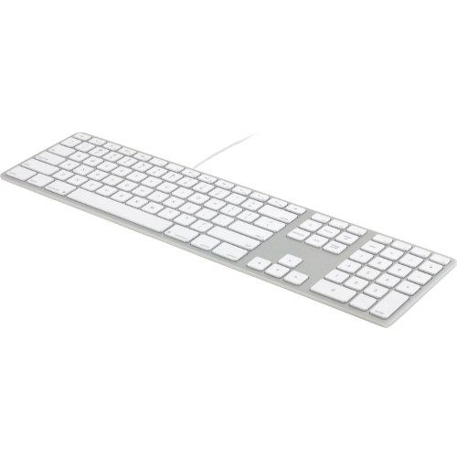 מקלדת אפל Matias Wired Aluminum Keybord  silver