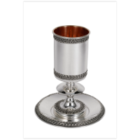 סט גביע כסף טהור דגם פיליגרין