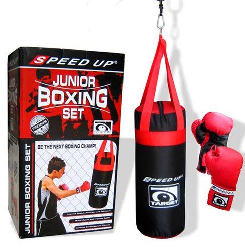 סט שק איגרוף + כפפות SPEED UP