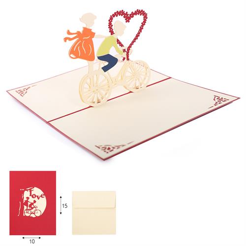 כרטיס ברכה POP UP אופניים