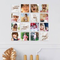 קולאז' תמונות | קולאז' תמונות קאפה לבחירה | עיצוב תמונות לקיר משפחה | אבן בנגיעות ברונזה