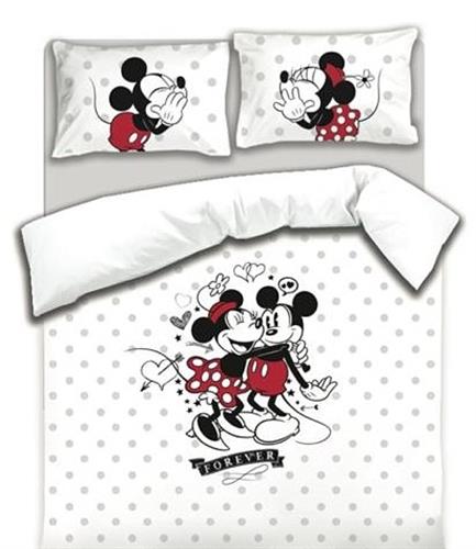 מצעים למיטה זוגית מיני ומיקי מאוס חיבוק - דיסני 100% כותנה