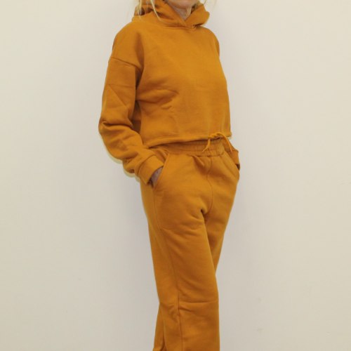 חליפת פוטר קפוצ'ון נשים חום