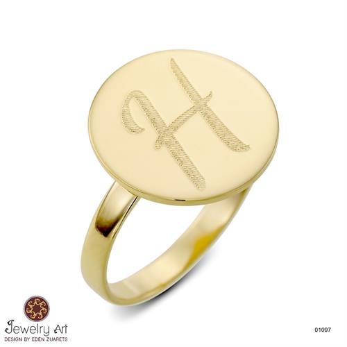 טבעת חותם עיגול