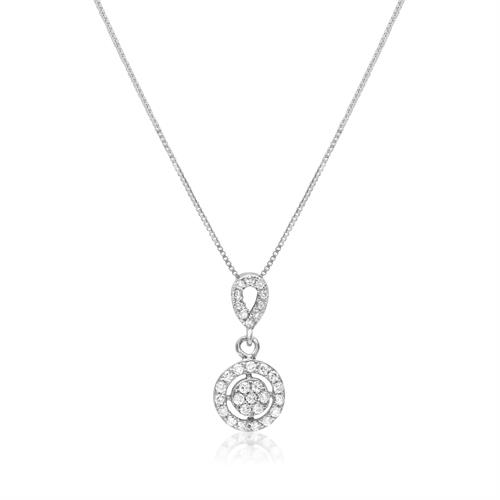 שרשרת ותליון קלאסי יהלומים 0.26 קראט מזהב