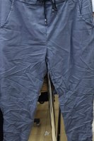 מכנס קפרי כותנה בז/אפור