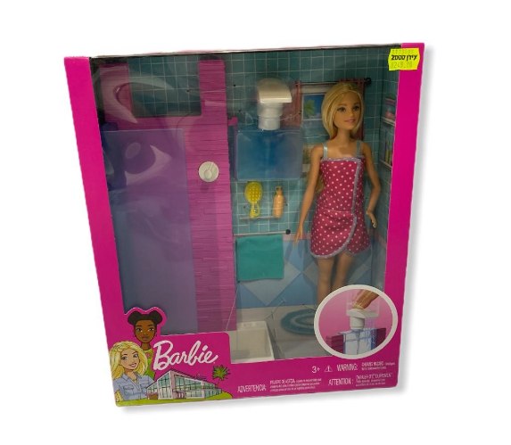 ברבי במקלחת - מקלחון מוציא מים