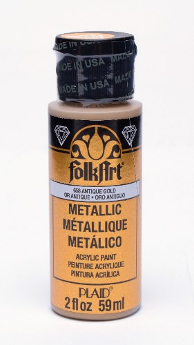 צבע אקריליק מטאלי פולקארט 59 מ"ל ANTIQUE GOLD 658