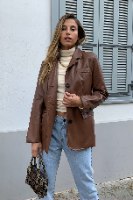 ג׳קט דמוי עור מחויט מייסון