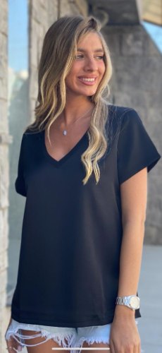 חולצת מוריין שחור THOMAS