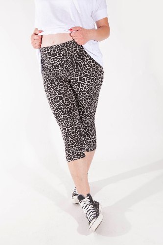 טייץ הריון 7/8 - מנומר אפור