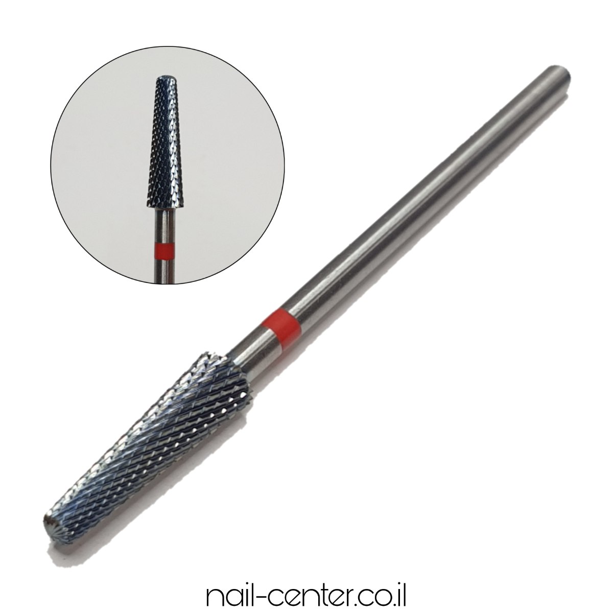 ראש שיוף תירס קרבייד אדום צר - להסרת לק ג'ל או סגירות במילוי אקריל