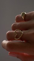 טבעת לב קלאסית זהב 14 קראט