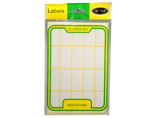 מדבקות לבנות 19X3.6