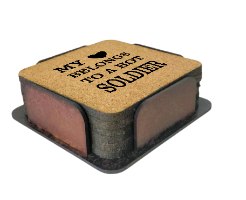 My heart belong s to a hot soldier coaster