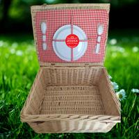 מזוודות פיקניק גדולה בצבע טבעי