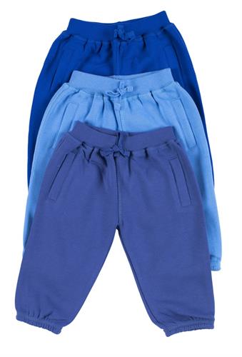 שלישיית מכנסי פוטר כחול רויאל-תכלת-כחול