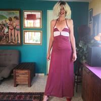 שמלת קולר מקסי מדליקה מידה S-L