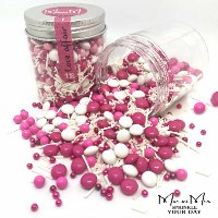 מקסי מיקס 12 - LOVE AFFAIR | מיקס מתוק ומקסים המכיל מגוון סוכריות ושוקולדים בגוונים ורודים ולבנים.