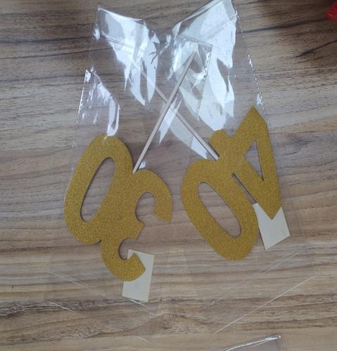 טופר מספר נצנץ זהב: 30,40,50,60,70,12,13 לבחירה