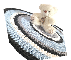 שטיח עגול לחדר הילדים, שטיח סרוג לחדר הילדים, שטיח סרוג לחדר הילדים, שטיח לחדר של תינוק, שטיח בתכלת ואפור,  שטיח סרוג לחדר ילדים, שטיח מטריקו, שטיח סרוג בחוטי טריקו, חוטי טריקו,