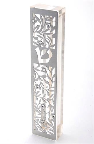 מסגרת נירוסטה בשילוב אבני סברובסקי על בסיס פרספקס - MZN-8