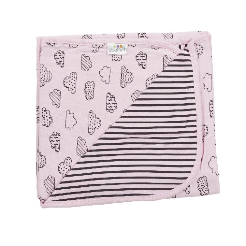 שמיכת עננים ורוד בייבי