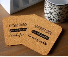 Kitchen closed coaster