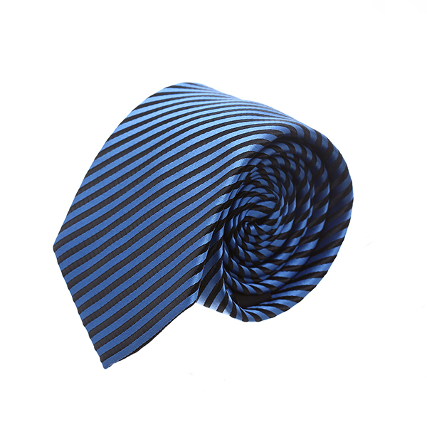 עניבה פסים דקים כחול