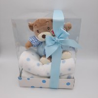 דובי עם  שמיכה קטיפתית מפנקת