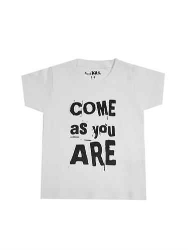 טי COME AS YOU ARE לבן