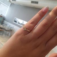 טבעת אירוסין מיוחדת 0.25 קראט זהב 14 קראט