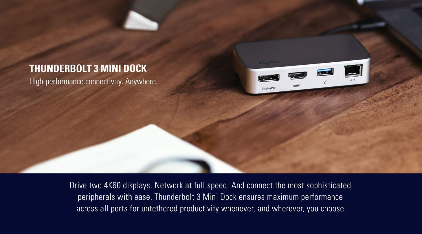 תחנת עגינה Elgato Thunderbolt 3 Mini Dock