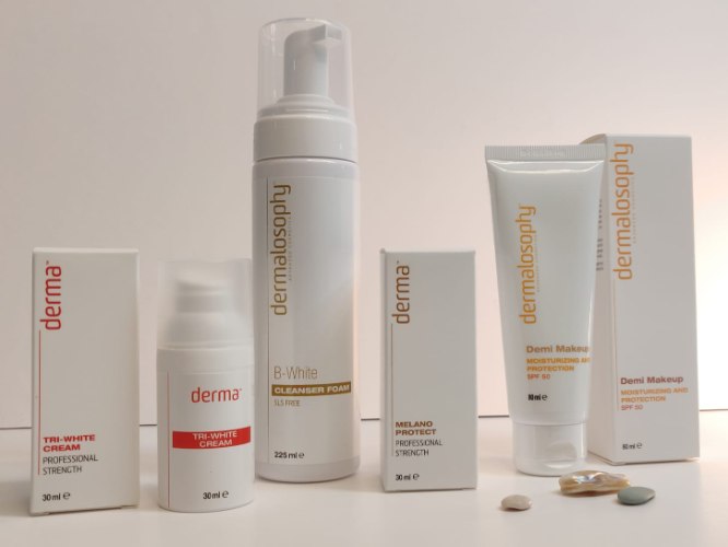 דרמלוספי - ערכת הבהרה חזקה (5 מוצרים)