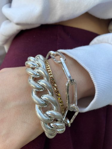 צמיד גורמט אניה L כסף