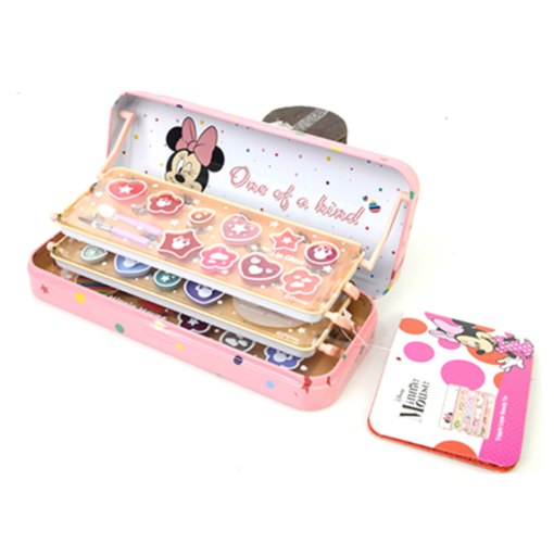 סט איפור מתכת מיני דיסני המכיל גלוסים וצלליות באריזת קלמר 3 קומות