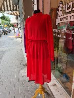שמלה אדומה יעני צנועה מידה S/M