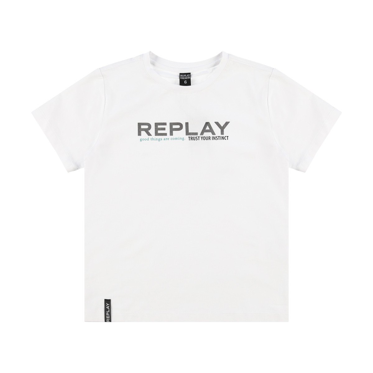 חולצת T לבנה כיתוב REPLA