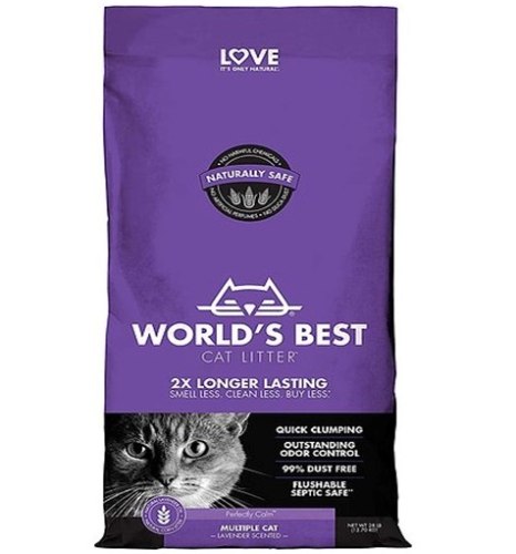 חול לחתולים אורגני מתגבש 3.63 ק"ג בניחוח לבנדר