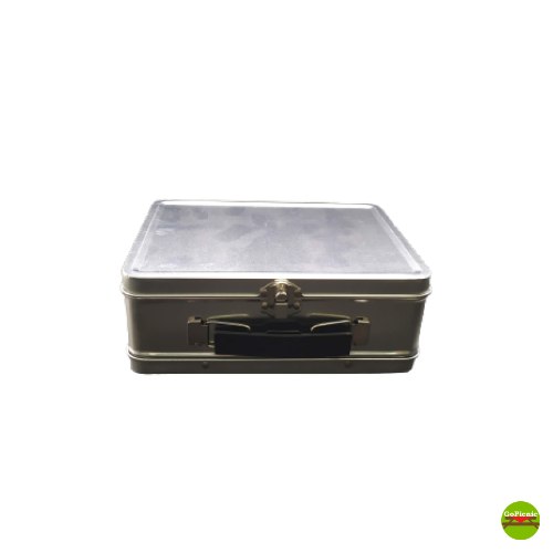 LUNCH BOX ממתכת צבע כסוף מארז של 10 יחידות