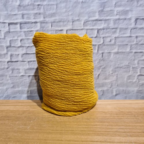 צעיף ויסקוזה קמטים צהוב