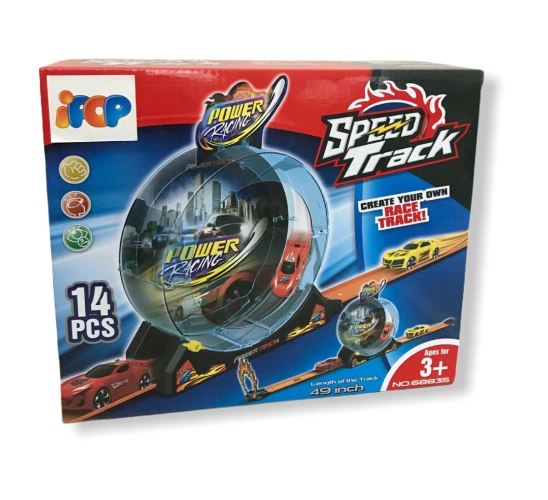 מסלול פעלולים שקוף כולל מכוניות