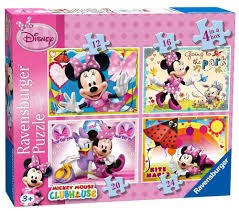 4 פאזלים בקופסא - מיני מאוס