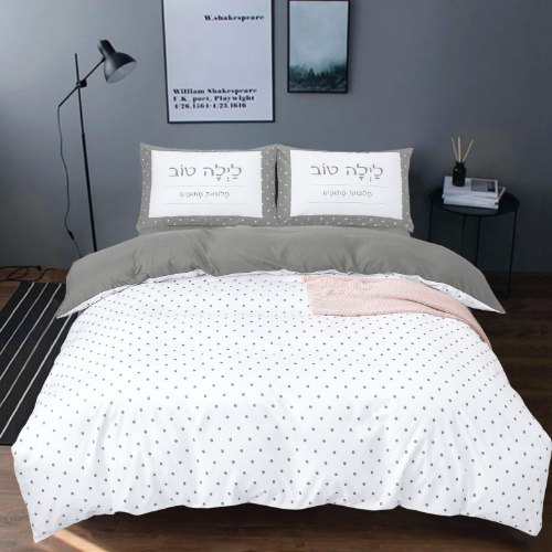 סט מצעים למיטת קווין 180/200 דגם חלומות - 1206