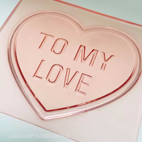 TO MY LOVE - תבנית טופר עם כיתוב בולט | טופר לעוגת אהבה יום הולדת | יום אהבה | חדש מאתי דבש