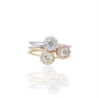 טבעת יהלומים 0.42 קראט בזהב 14 קראט