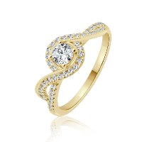 טבעת זהב 14 קראט 0.51 קראט יהלומים 8262793 - מחיר מבצע! 